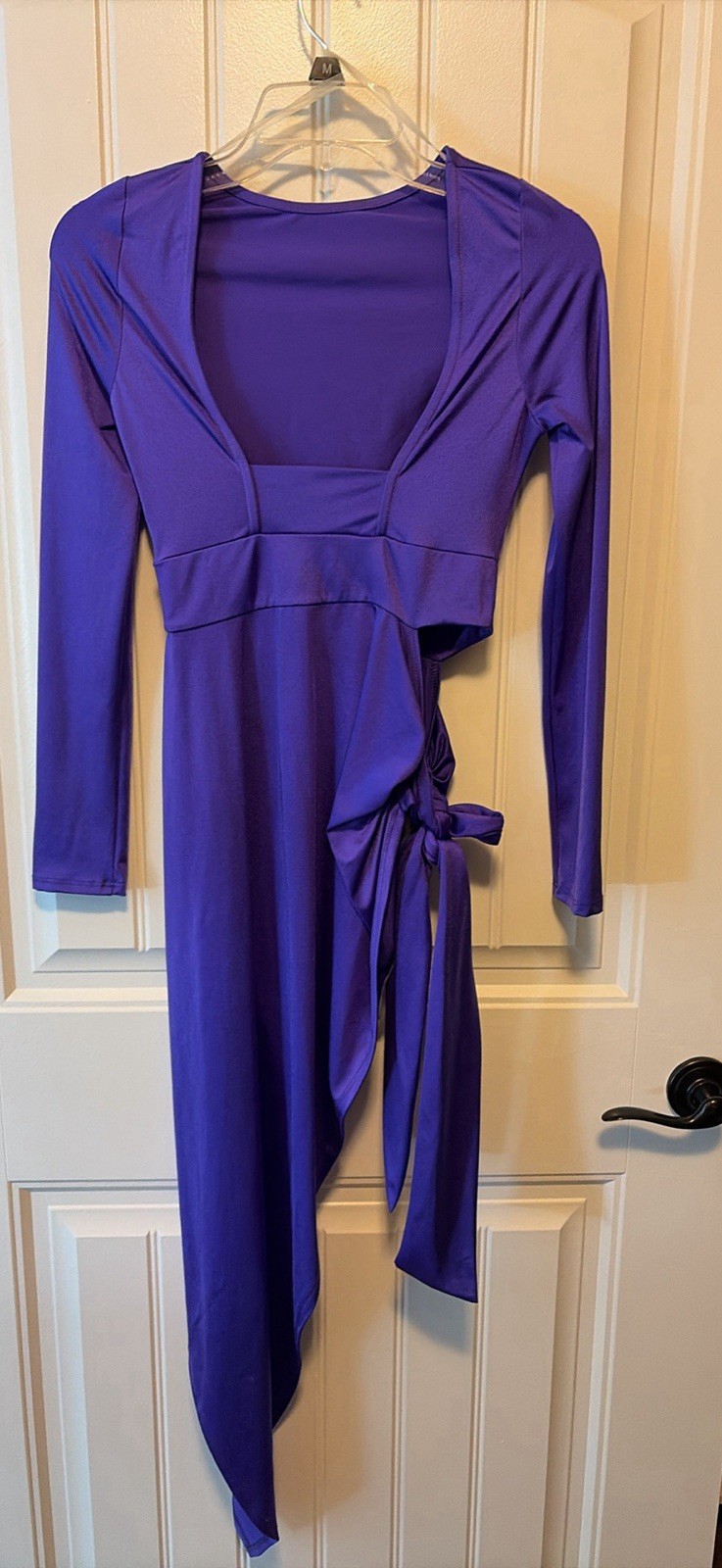 White House Black Market Beige/Black Satin Colorblock Midi Dress Sz 0