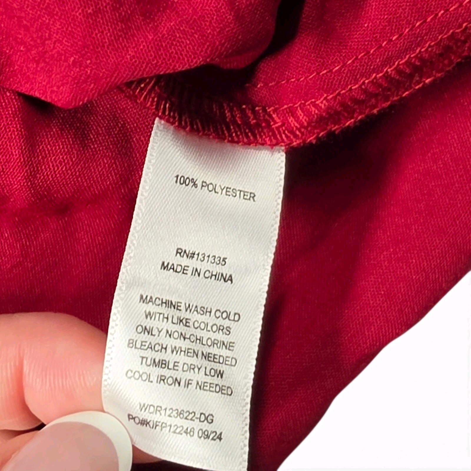 Lola Grace Women’s Burgundy Long Sleeve Smocked Waist Tiered Dress L NWT