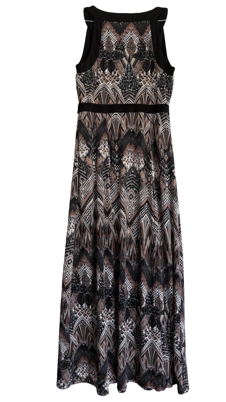 Rabbit Rabbit Designs Maxi Dress Women’s 10 Sleeveless Boho Stretch Geometric