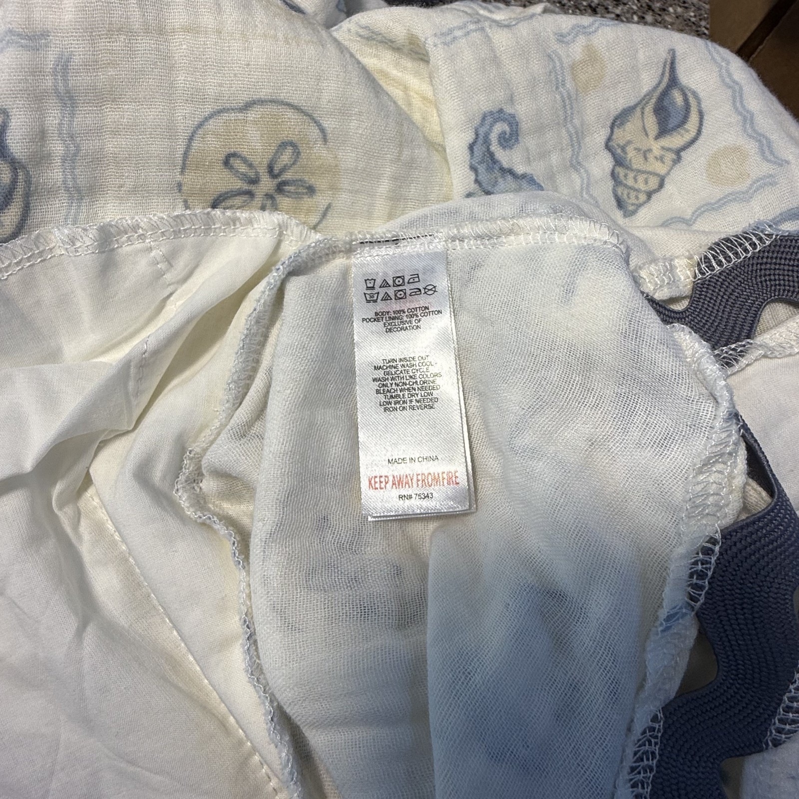 C&C California 100% Cotton Dress Coastal Gauze Shift Dress Nautical Sleeveless