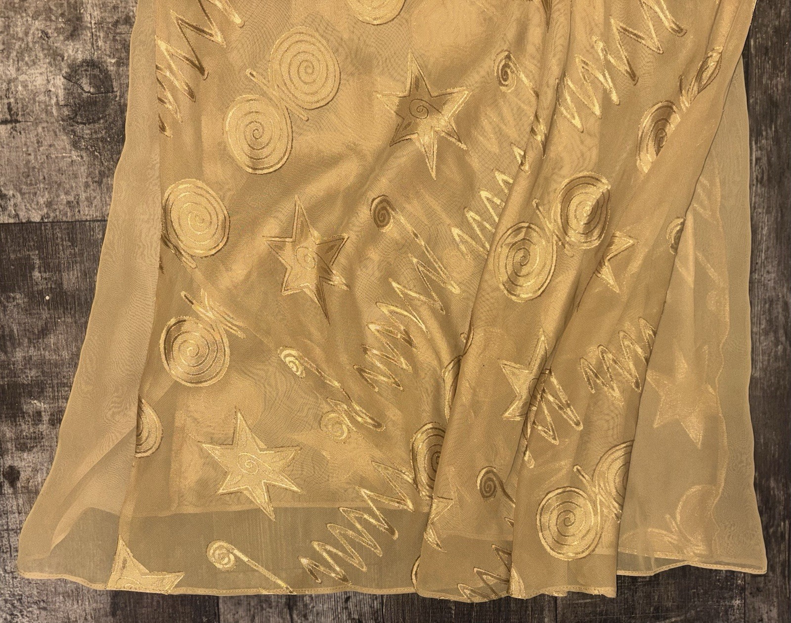 Vintage Victoria’s Secret Gold Label Sheer Celestial Long Dress