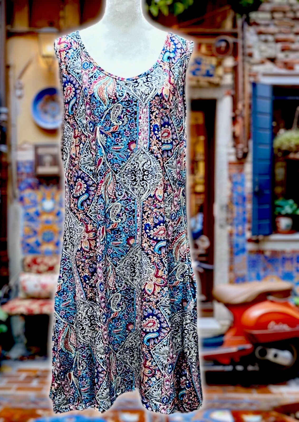 Womens Dress Plus 5XL Paisley Colorful Pockets Comfy Stretchy TRAVELERS COLLECT