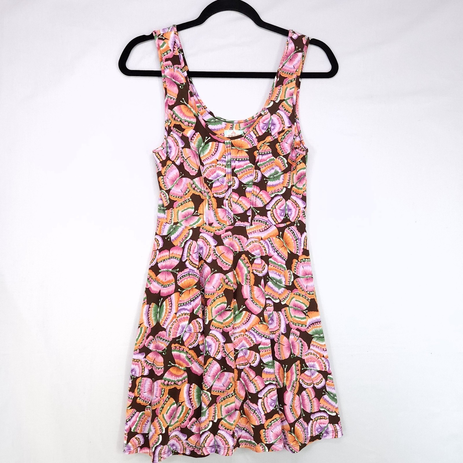 Free People Mini Swing Dress Womens Small Butterfly All Over Print Sleeveless