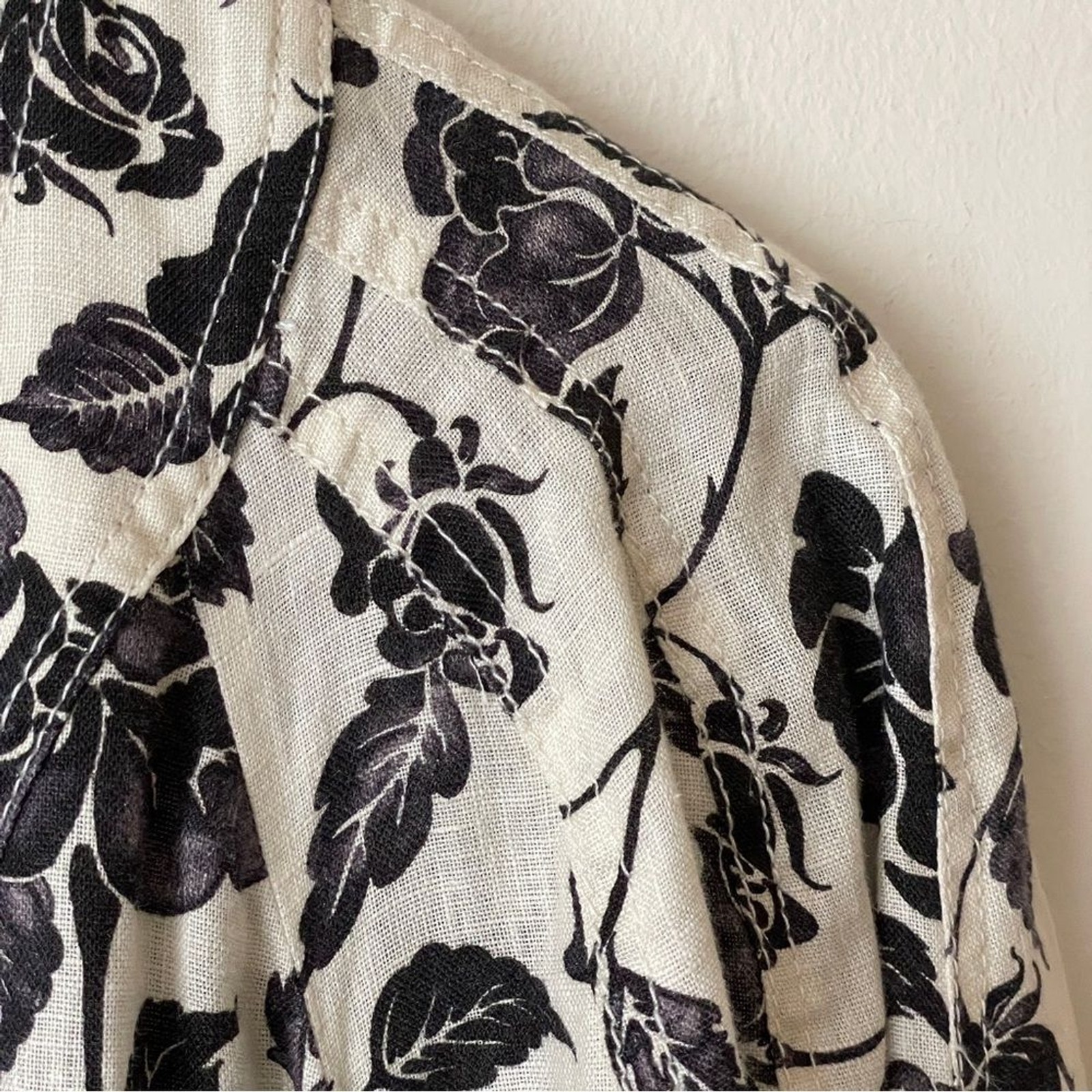 ZIMMERMANN Lovestruck Floral Linen Midi Shirt Ballon Sleeve Dress luxury Easter