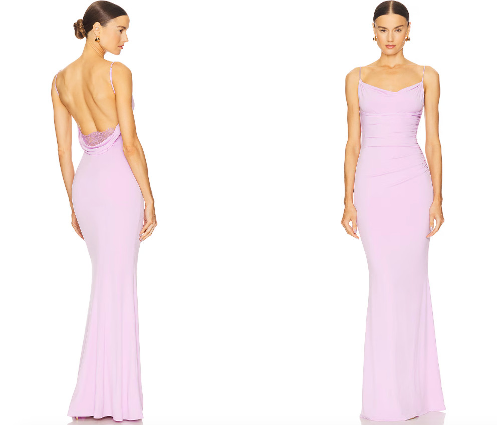 Revolve Katie May Surreal Maxi Dress Gown Lilac Lace Size S $250msrp