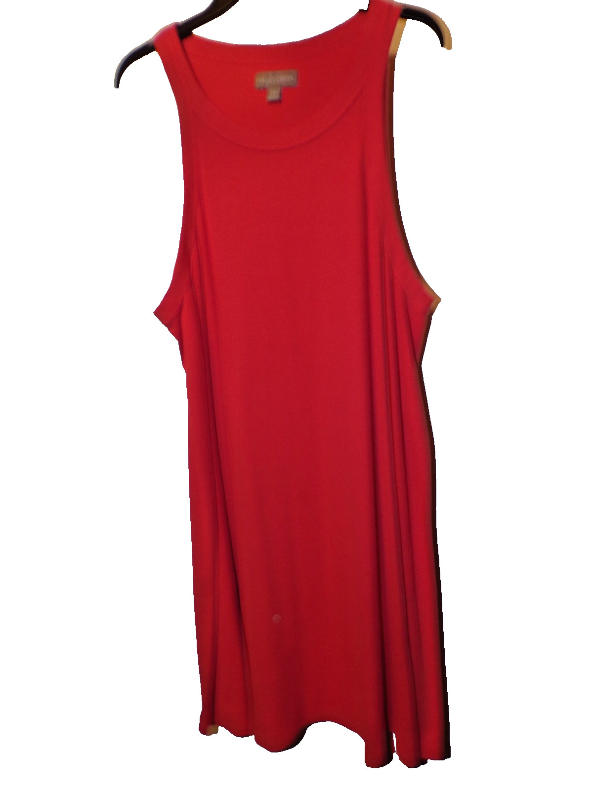 Falls Creek coral orange Rib Knit stretch Tank Dress Women’s 2X CR
