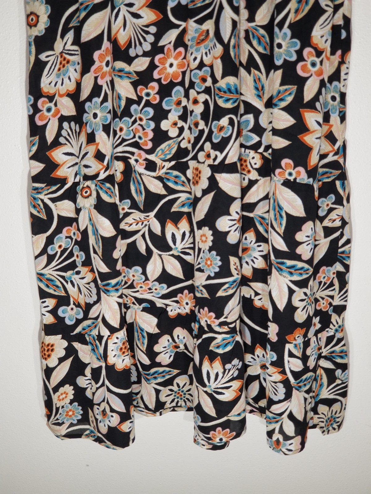 Belle Boho By Kim Gravel Floral Dreams Tiered Flutter Sleeve Dress Size XL
