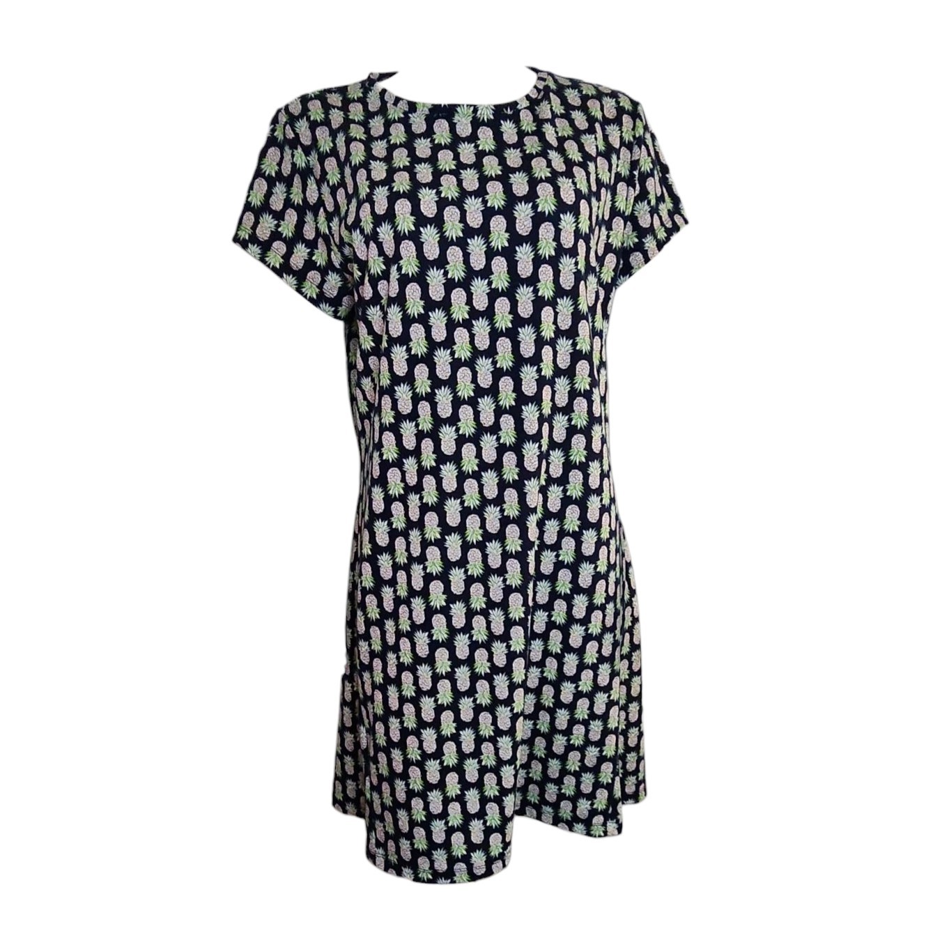 The Limited Dress Womens XL Green Blue Pineapple Tropical Resort Vacation Travel