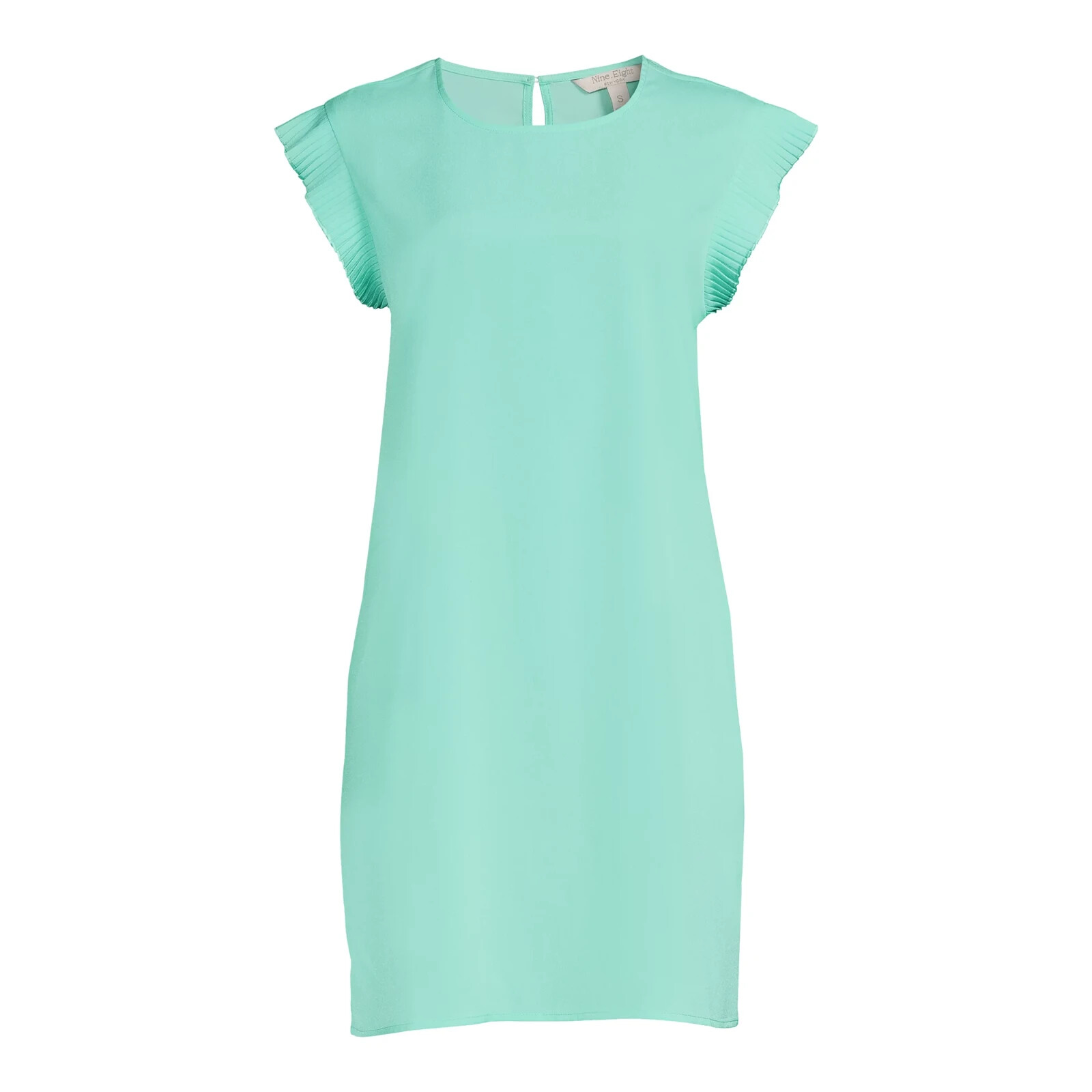 Nine. Eight New York Women’s Plus Size XXXL Aqua Flounce Sleeve Sheer Dress NWT