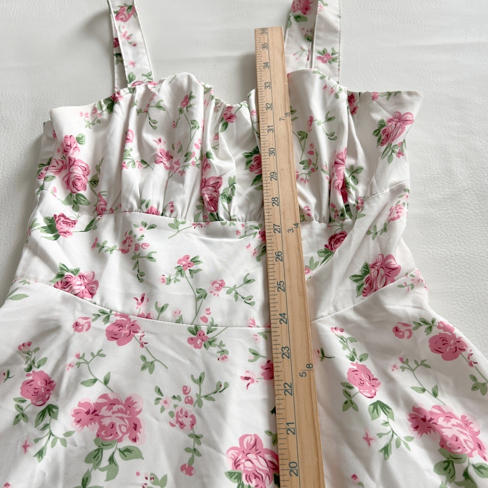 Belle Poque Floral Dress Women S White Pink Rose Cottagecore Retro Midi Coquette
