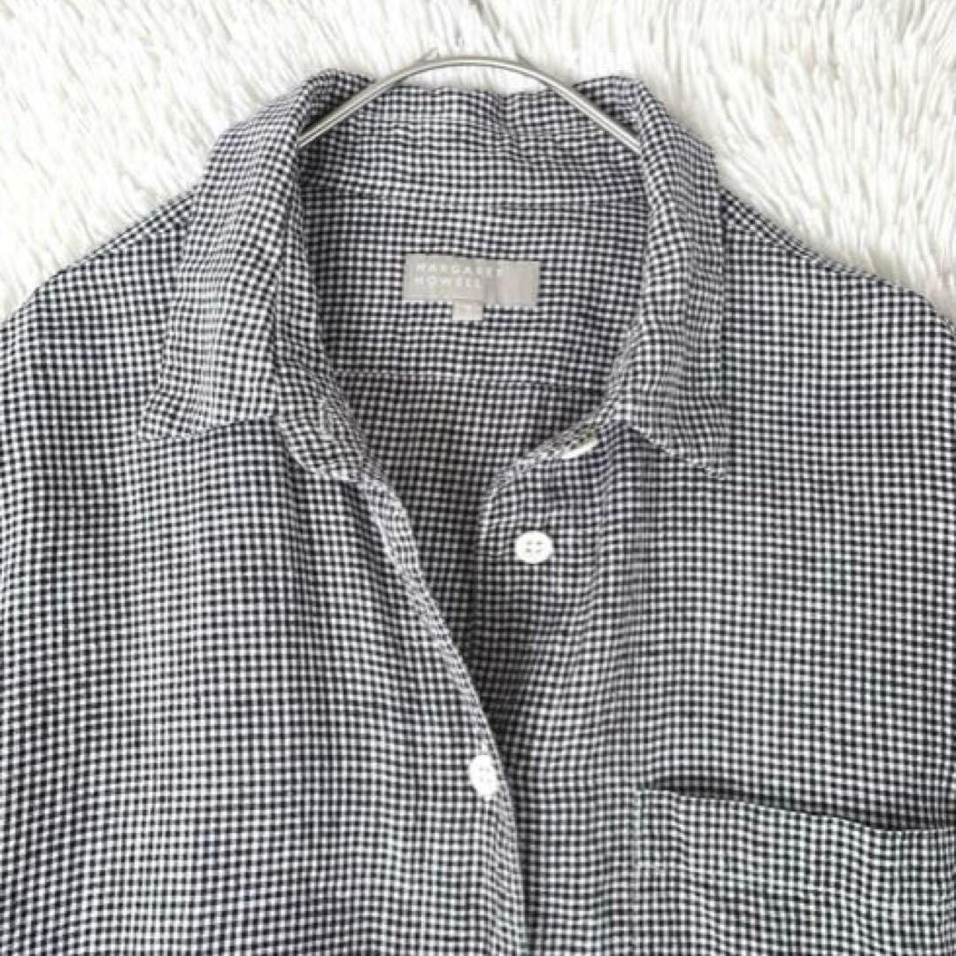 Margaret Howell Linen Shirt Dress Gingham Check