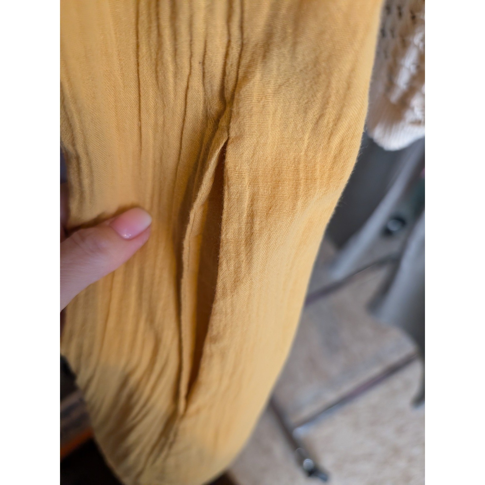 Lulus Always Happy Mustard Yellow Puff Sleeve Mini Dress XS Boho Cottage Prairie