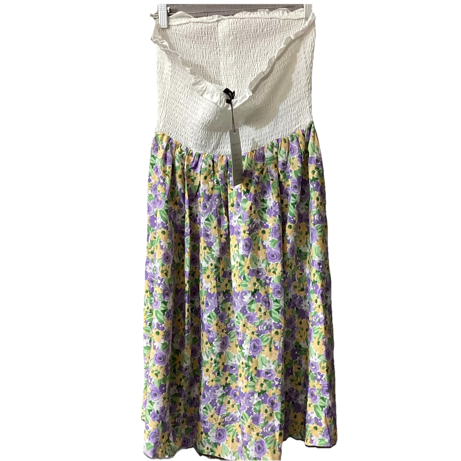 KOJOOIN Women’s Size Medium Strapless Sundress Floral Print NWT