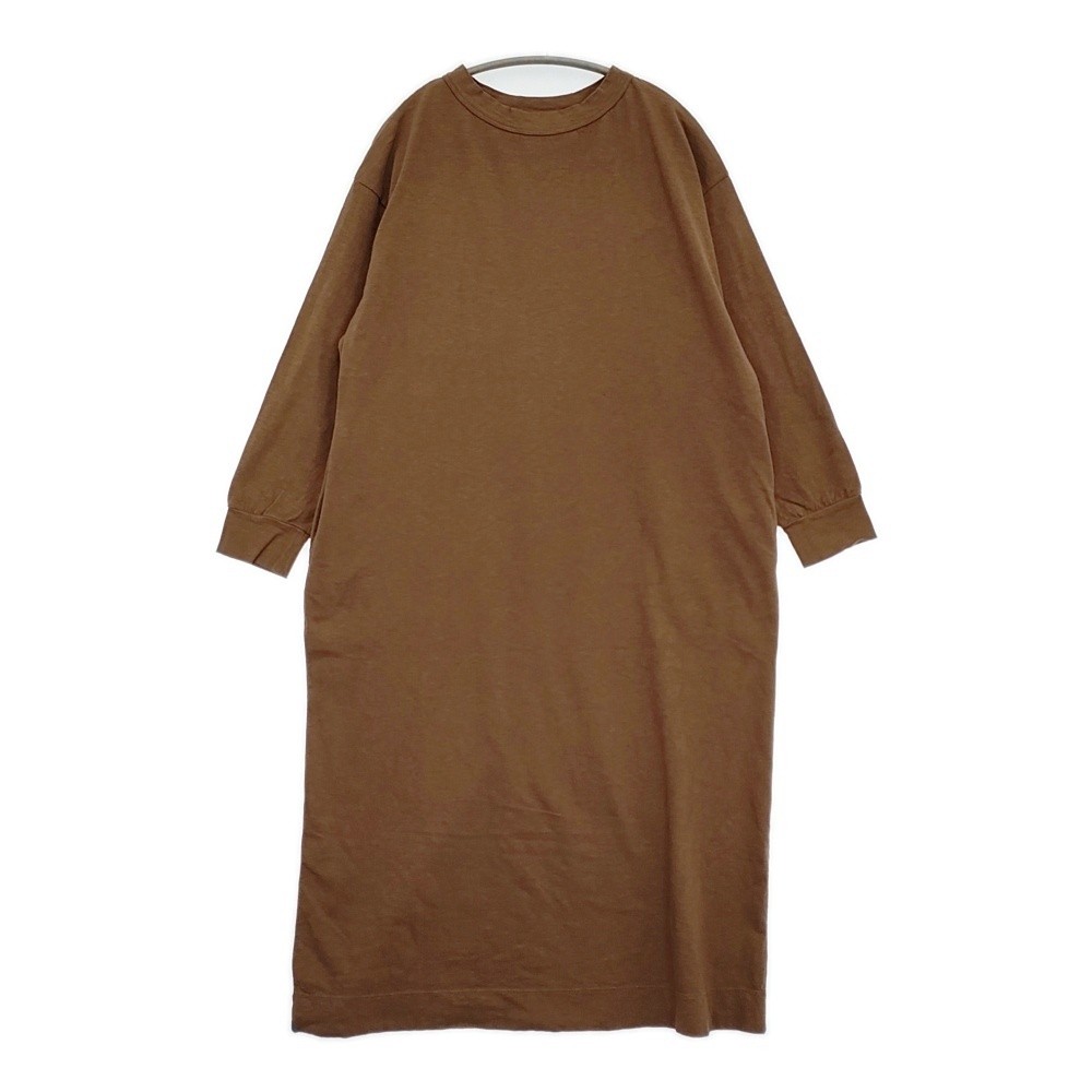 45R/45rpm Cotton T-shirt dress with pockets, made in Japan dress Brown 6-020…