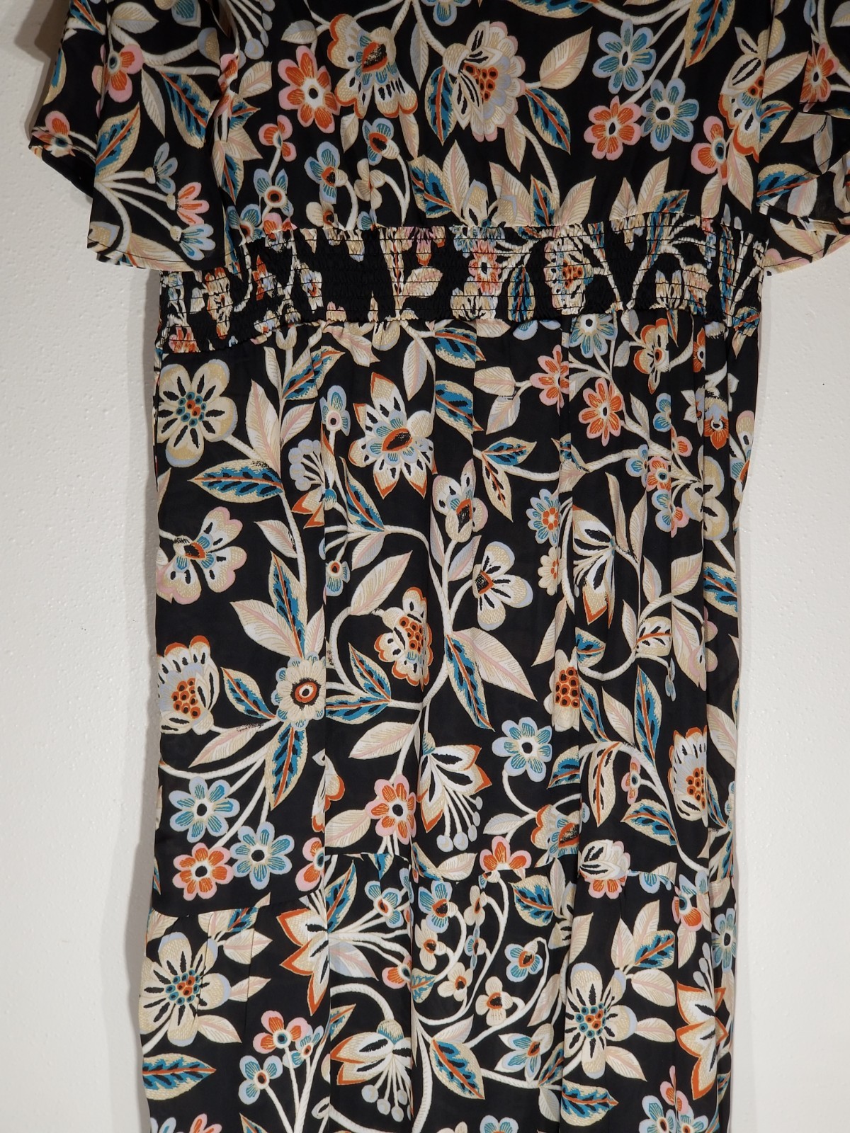 Belle Boho By Kim Gravel Floral Dreams Tiered Flutter Sleeve Dress Size XL
