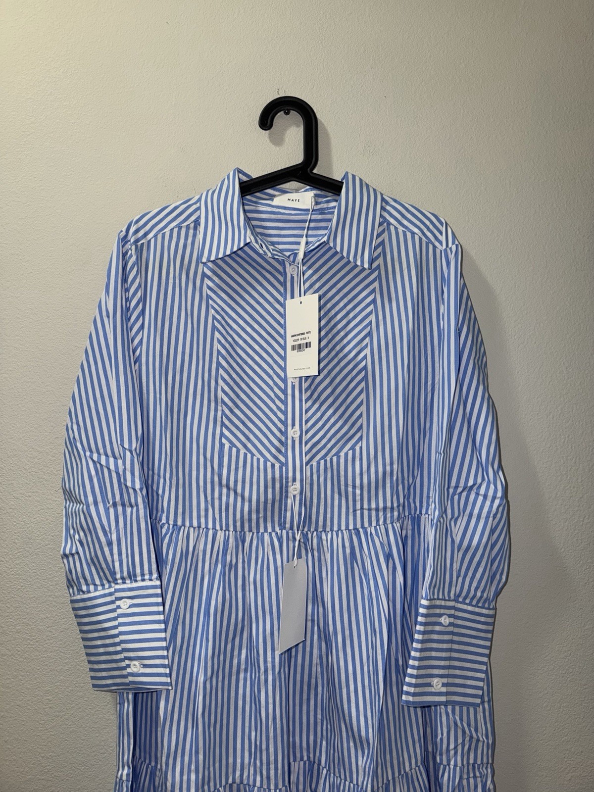 Maye Dress jasmine shirt dress Maye The Label Blue Striped M Petite Quiet Luxury