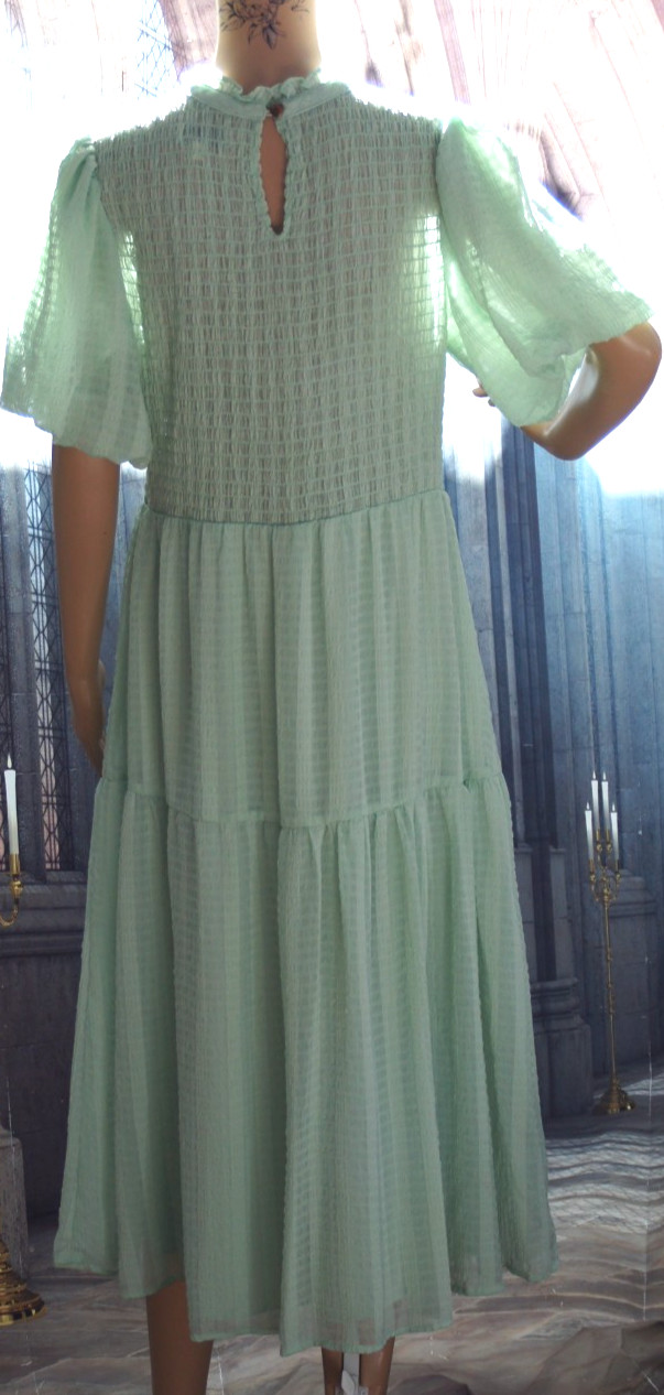 Pamela Love Light Green Smocked Bodice Dress size XL