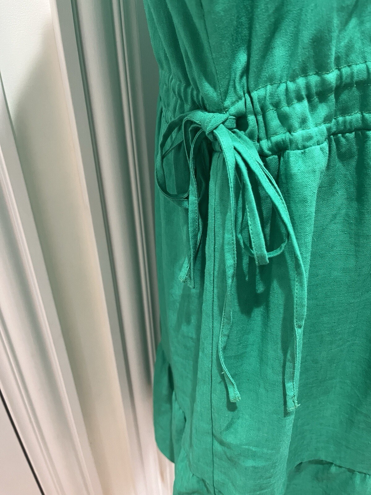 New! Nanette Lapore Linen Blend Dress 3/4 Sleeve Green Size 16 NWT