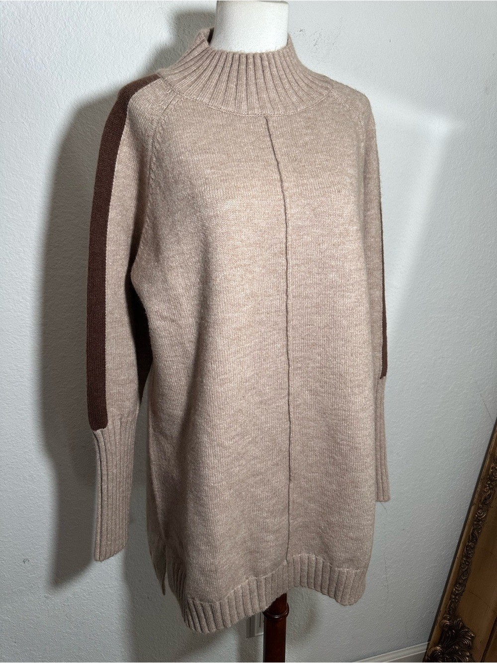 New Vici Mock Neck Long Sleeve Sweater Mini Dress Size Medium