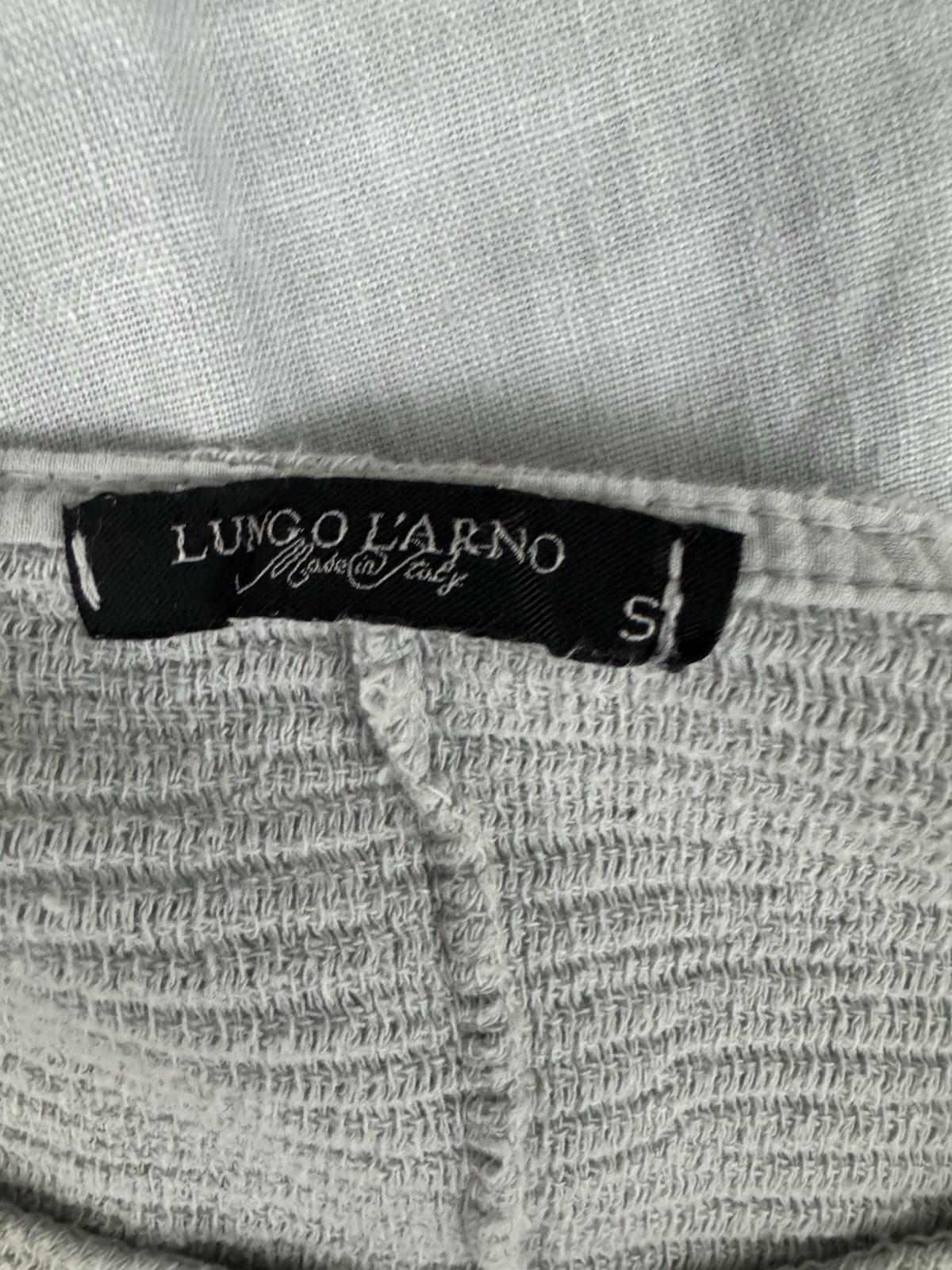 LUNGO L’ARNO Made in Italy Heather Gray Linen T-Shirt Dress/Tunic/ Shift Sz S