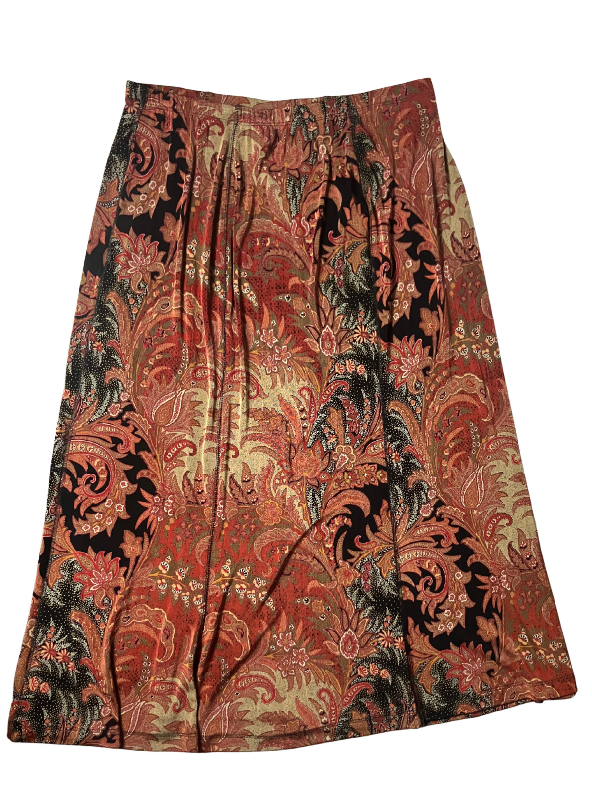 Coldwater Creek 2-Piece Paisley Jacket & Skirt Set PXL Boho Vintage Style USA
