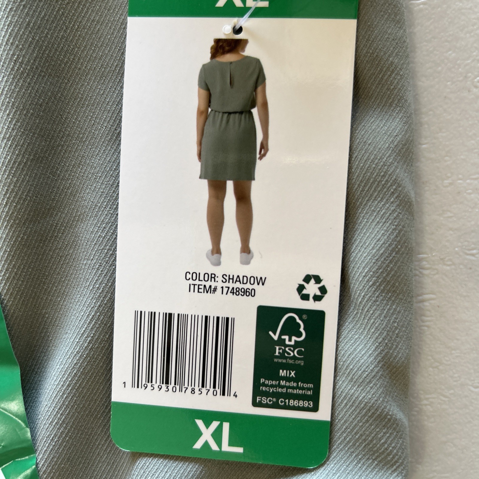 32 Degrees COOL Soft Twill Drawstring Dress – (L) XL – Shadow YY