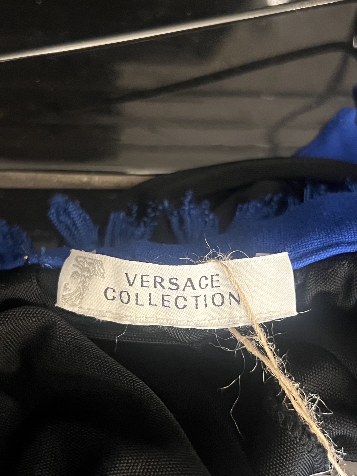Stunning Versace Collection Dress Blue Black 40EU UK8
