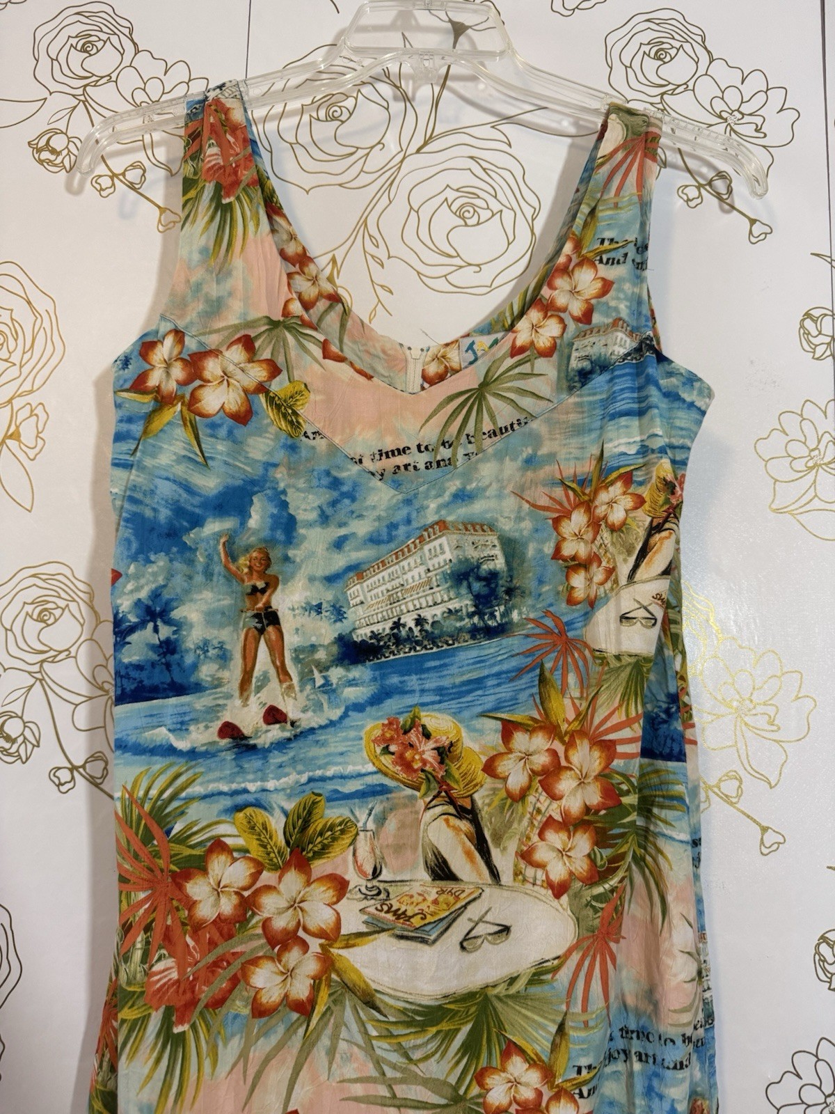 Jams World Dress “Love Letter” Hawaiian Print Mini Size Small