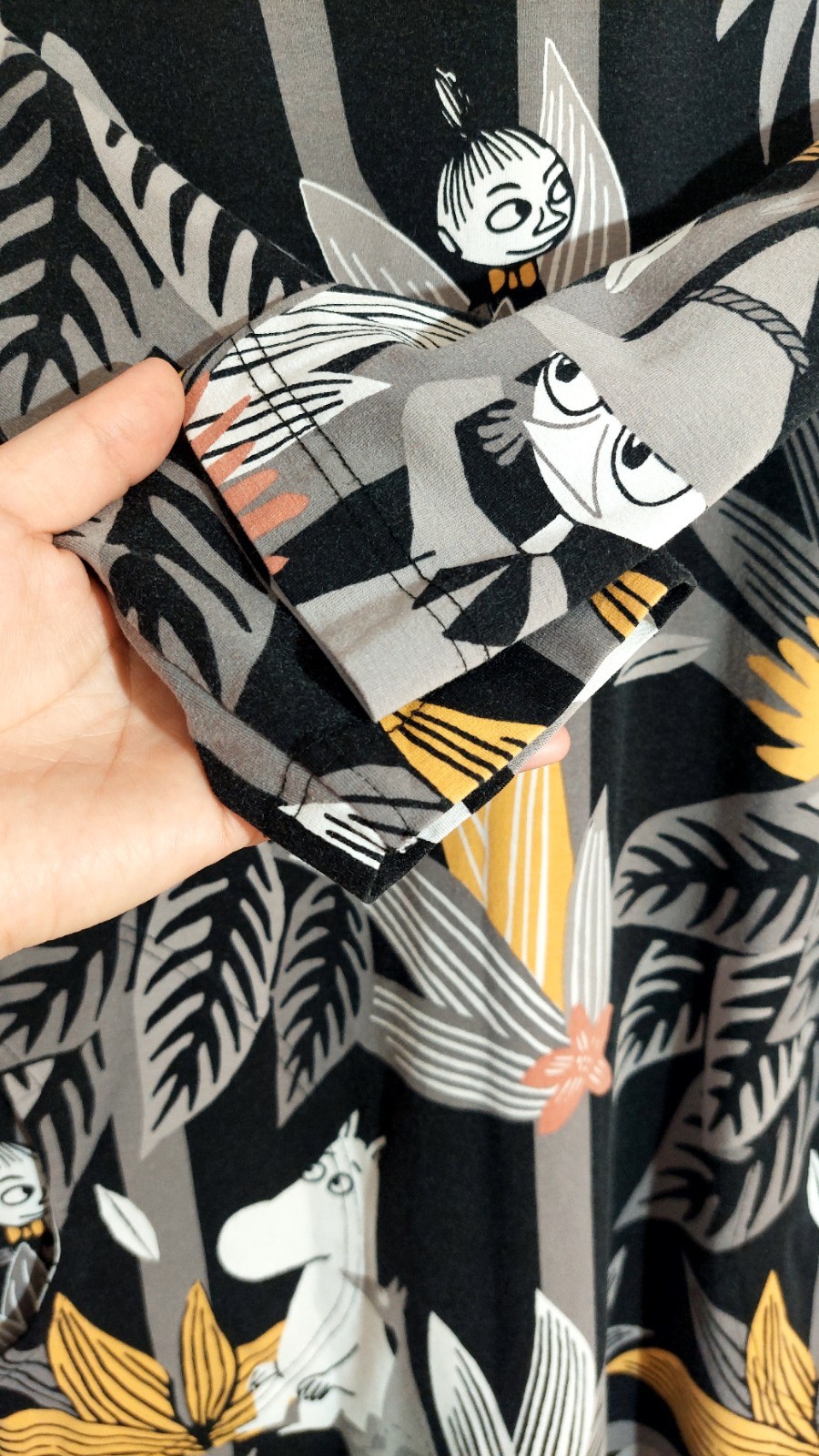 Moomin by Martinex Tunic Dress S Black Tunic Pattern Pockets Little My Finland