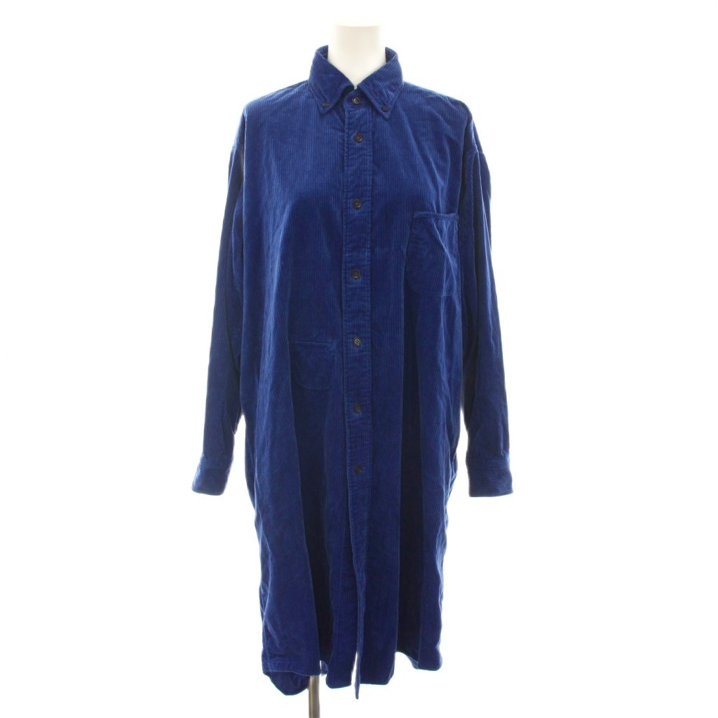 45RPM 45R Blue Cotton Long Shirt Dress Women’s Size 2 Excellent Condition