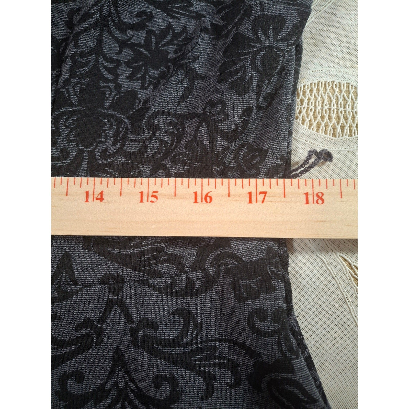 Croft & Barrow Stretch Size Large Business Career Dress Black and Gray