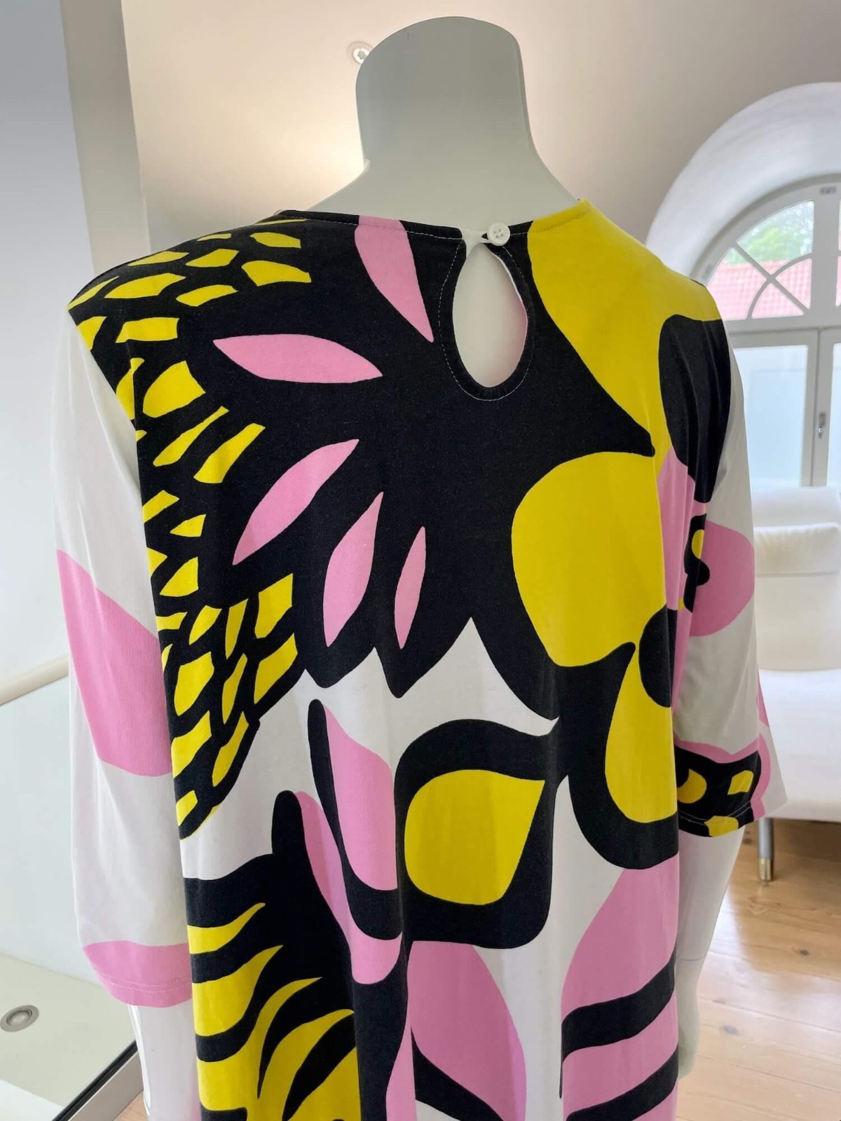 MARIMEKKO Dress, Floral Geometric Shift Dress, Finland, Size M