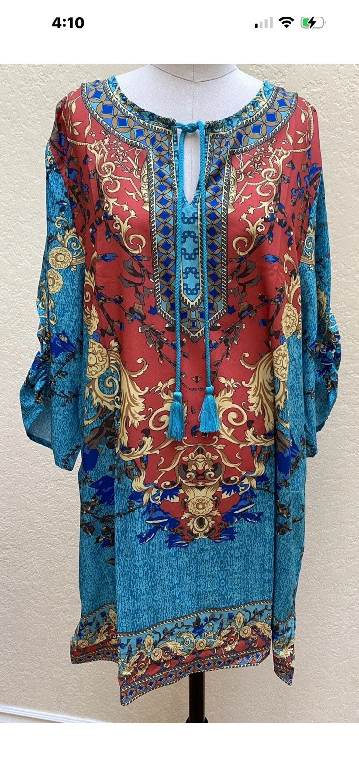 New Urban Coco Women XXL Ethnic Floral Shift Dress