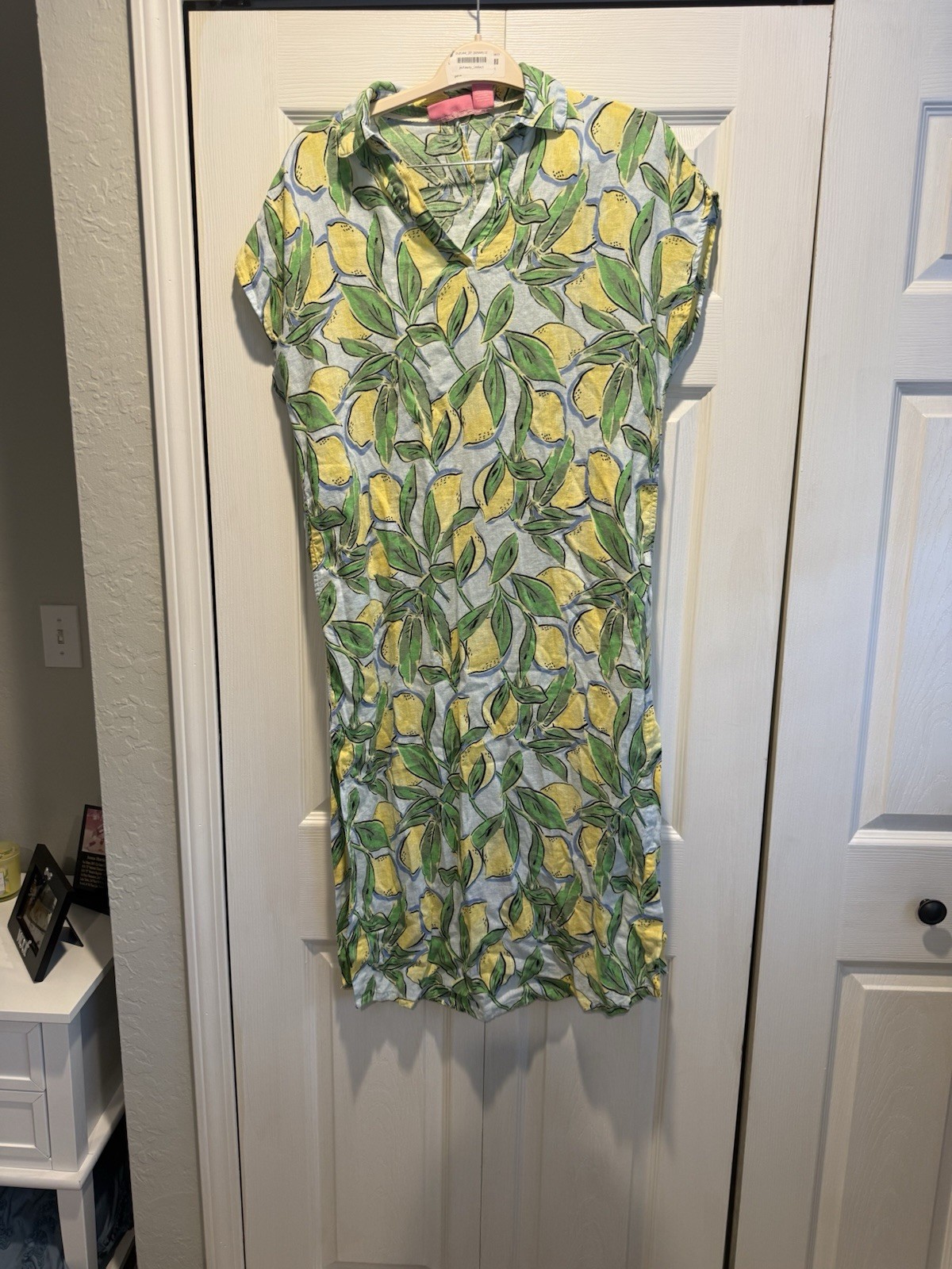 Issac Mizrahi Lemon Print Maxi Dress Size Small