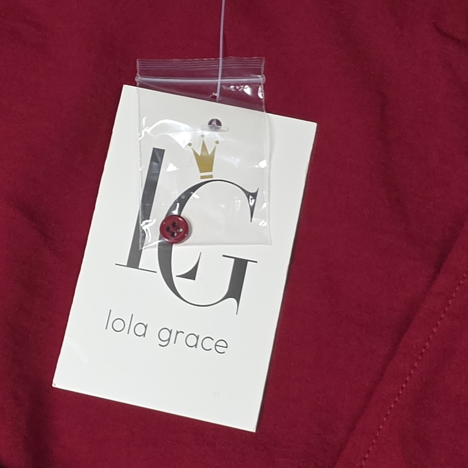 Lola Grace Women’s Burgundy Long Sleeve Smocked Waist Tiered Dress L NWT
