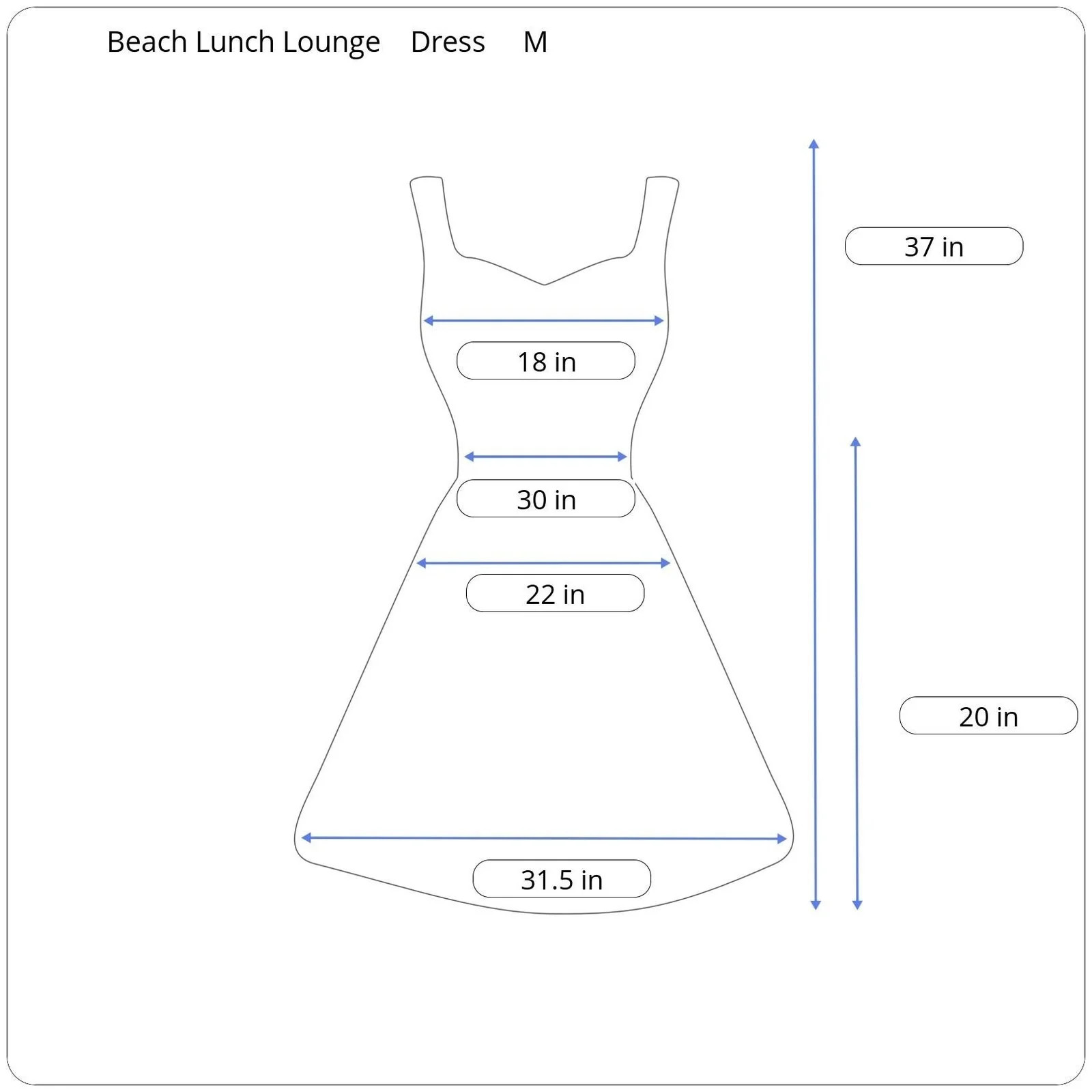 Beach Lunch Lounge Sleeveless Knee Length Dress Women’s Size Medium