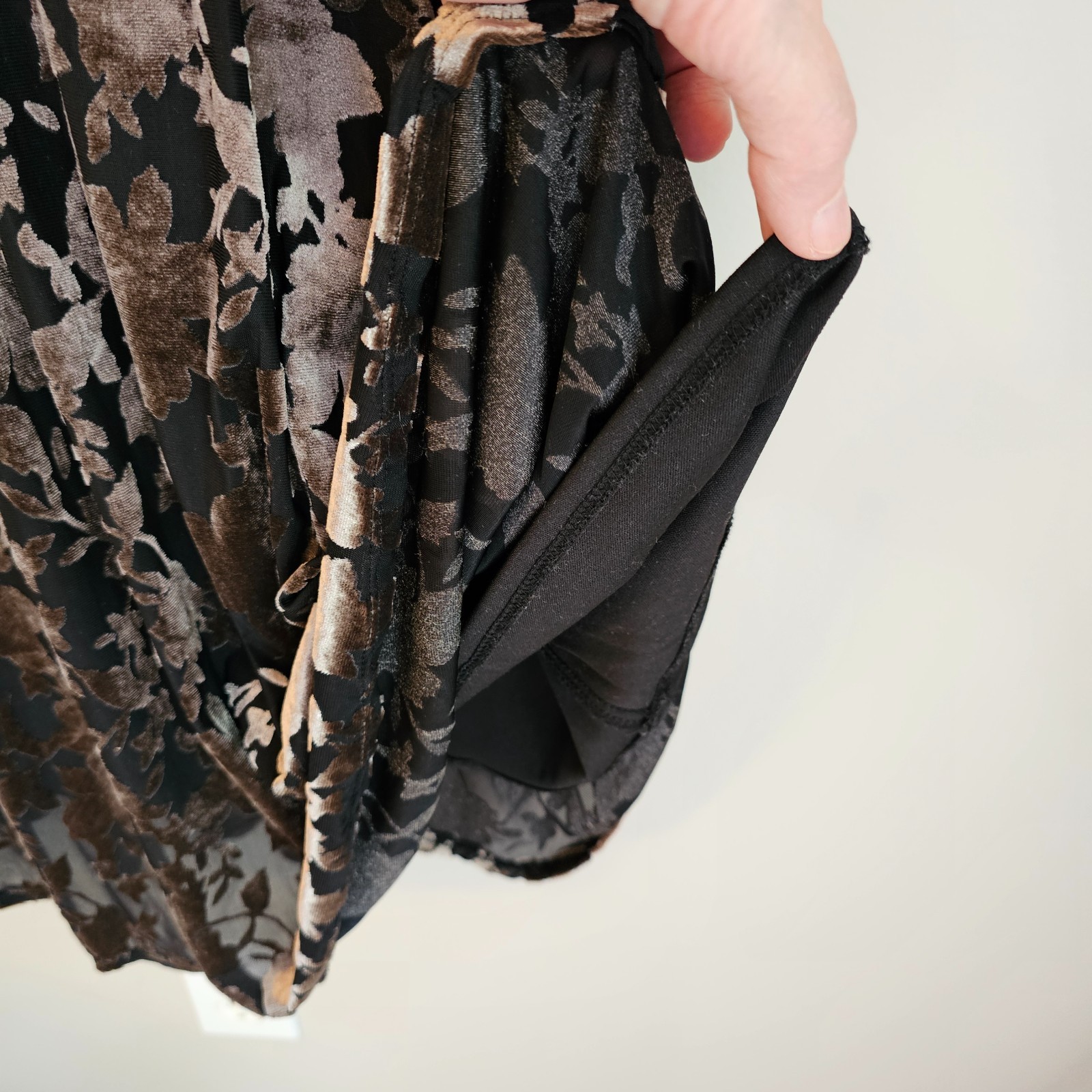 Velvet Burnout Dress Y2K Whimsigoth Fairy Grunge Babydoll Regency Dark Floral 8