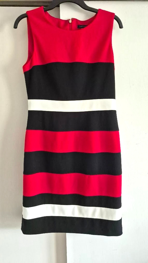 Tommy Hilfiger Sleeveless Summer Dress in Red, White & Blue Stripe Size 10