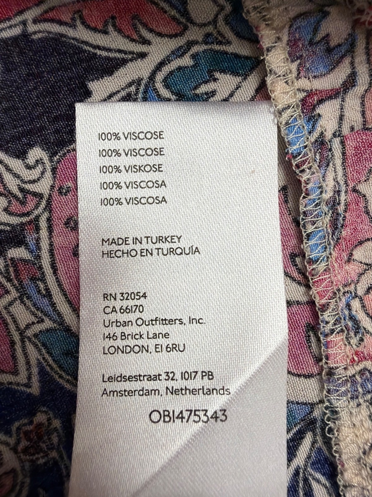 By Anthropologie Womens Multicolor 100% Viscose Printed Long Sleeve Mini Dress S
