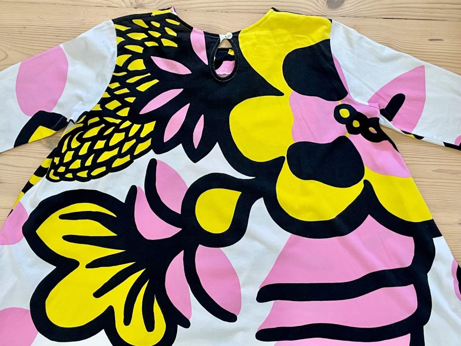 MARIMEKKO Dress, Floral Geometric Shift Dress, Finland, Size M