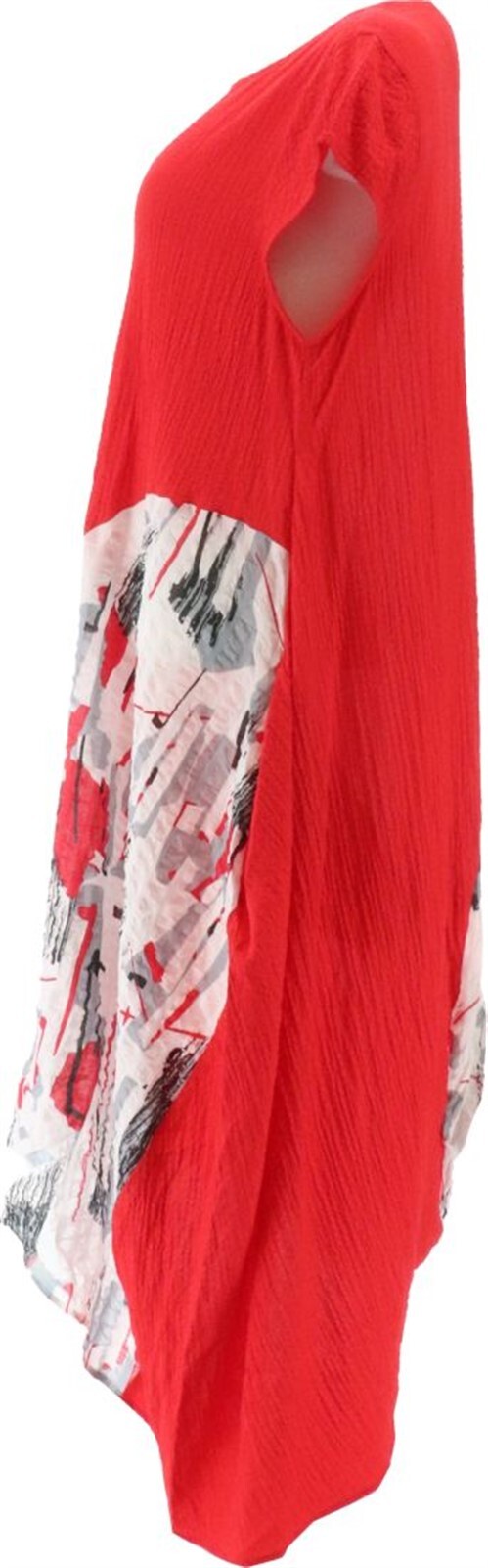 Truth + Style Cotton Blend Abstract Printed Dress Red Abstract XL NWOT (794)
