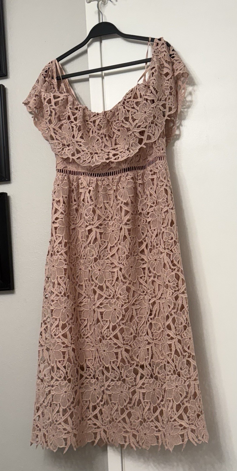 ASTR the Label Women’s Pink Off The Shoulder Lace Dress Size XL