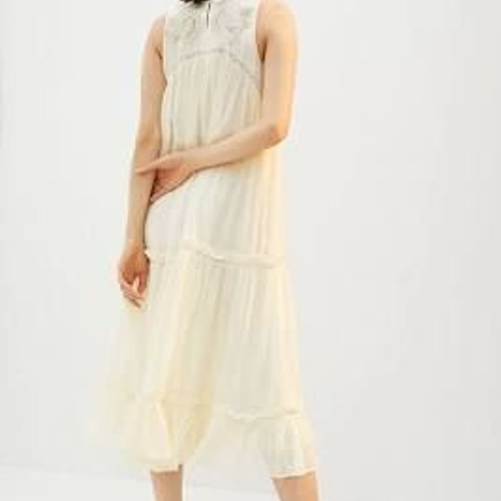 A New Day Cream Sleeveless Tiered Maxi Dress