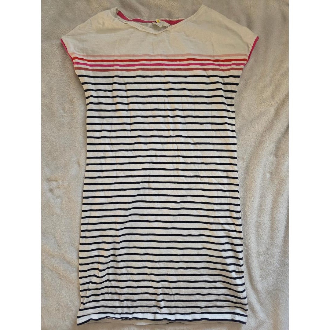 Boden Striped Sleeveless Cotton Dress (L / US 6L)
