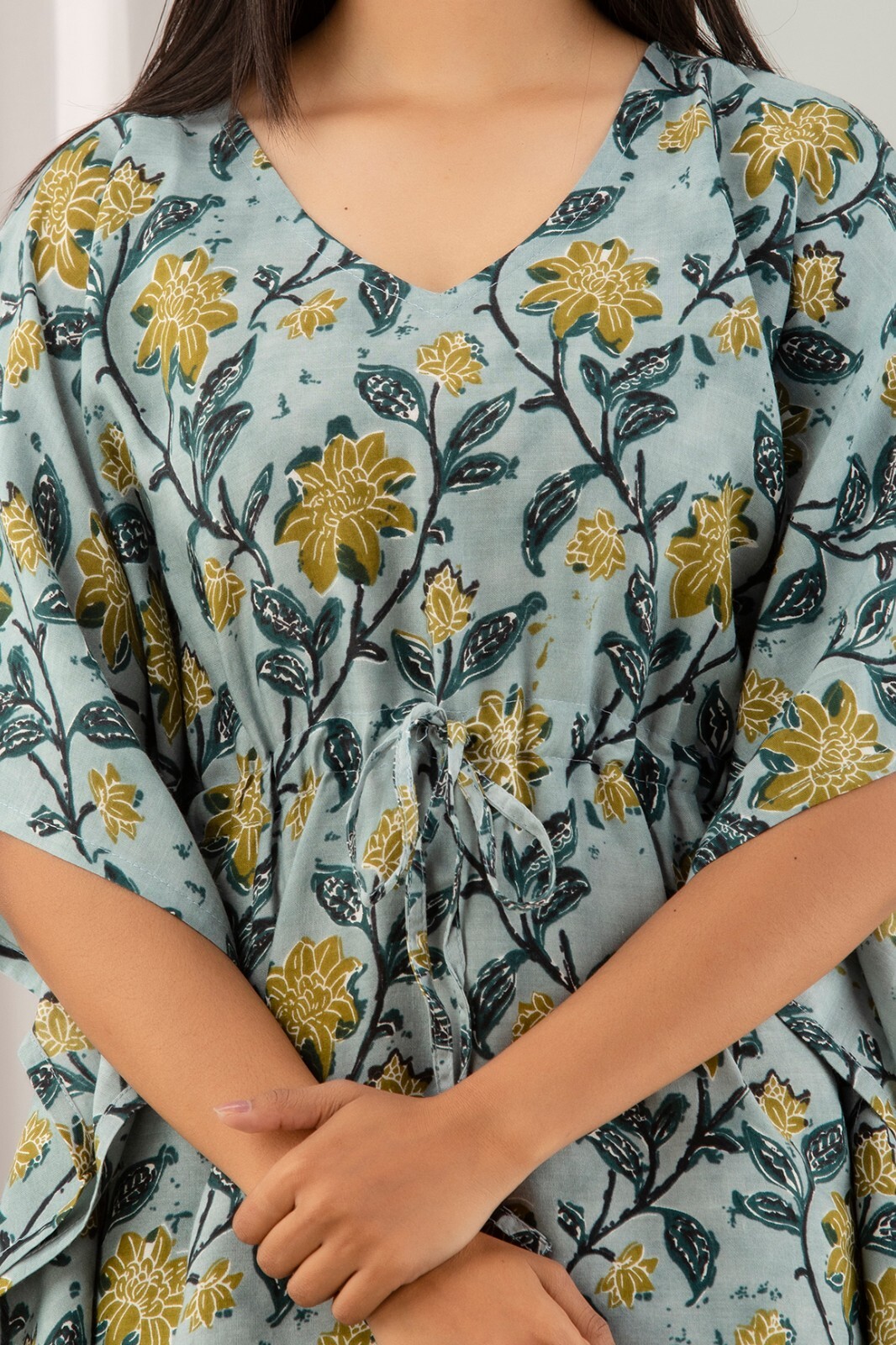 Wholesale lot 4 pcs, Women Floral Print Kaftan, Caftan Dress, Summer wear Dress