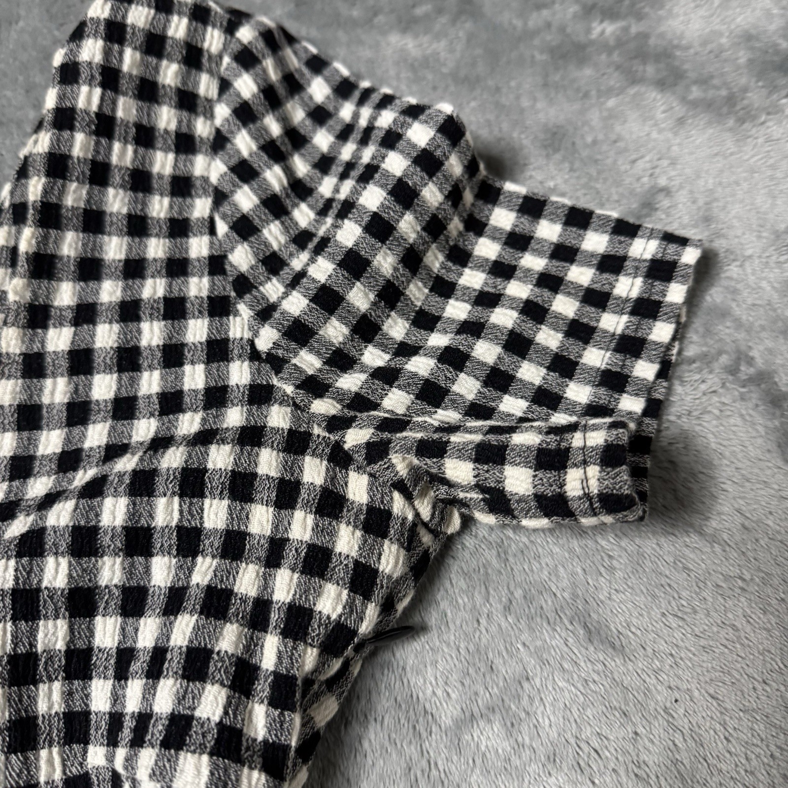 SNIDEL Dress Plaid Black Bow Back Womens Size 1 (Approx. S) Made In Japan