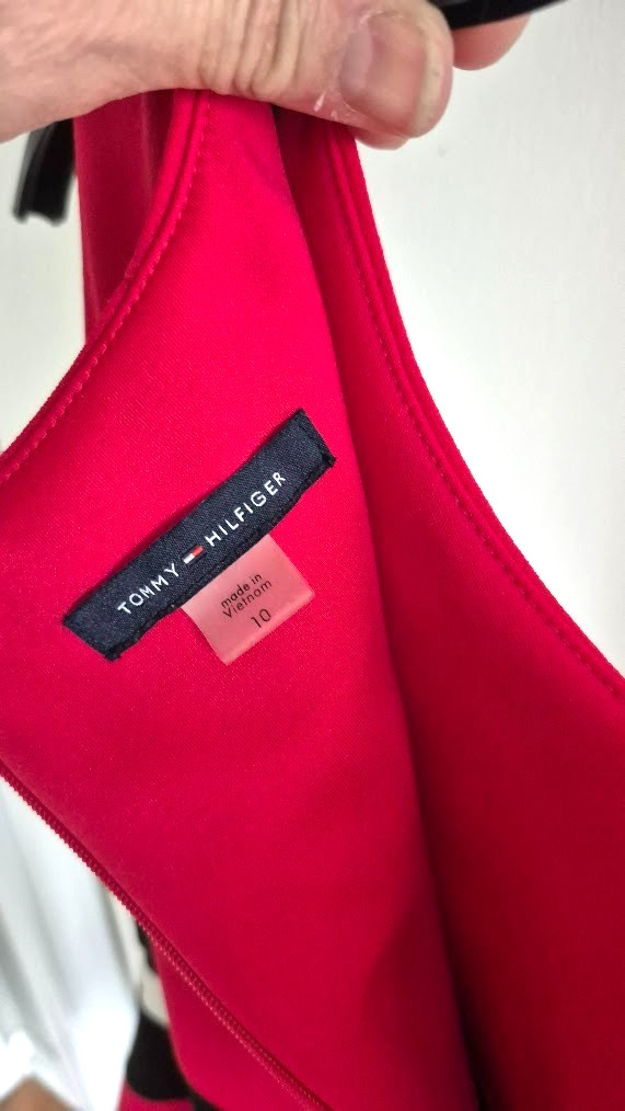 Tommy Hilfiger Sleeveless Summer Dress in Red, White & Blue Stripe Size 10