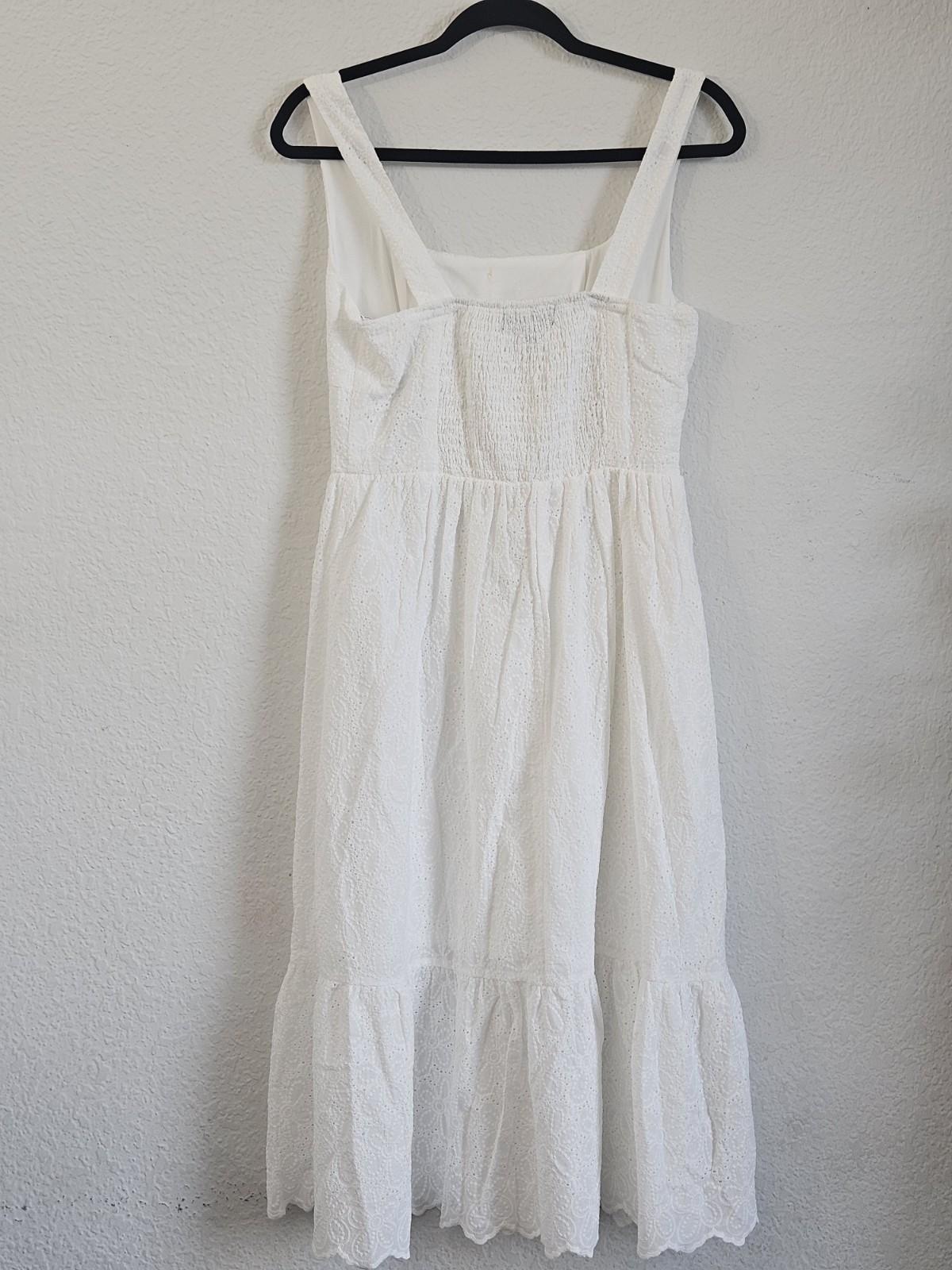 NWT BCX White Eyelet Lace Midi Dress Summer Cottagecore Elegant Party Dress Size