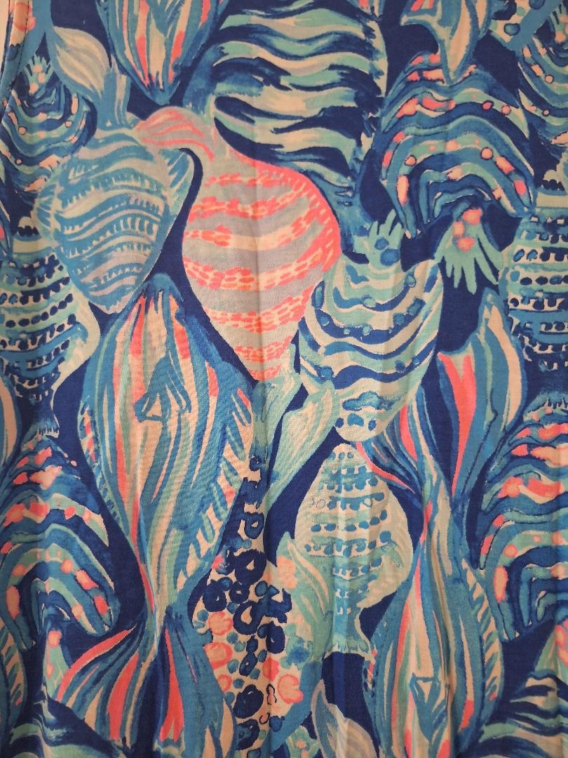 NWOT Lilly Pulitzer Kristen Pull on Swing Cotton Tank Dress Crisscross Back sz S
