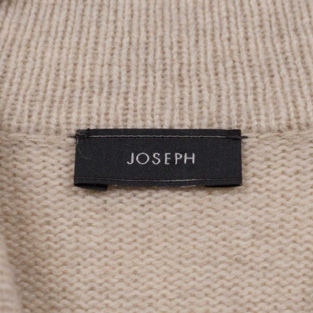 JOSEPH Wool Cashmere Silk Layered Sweater Dress Beige Lagenlook Minimalist Sz S